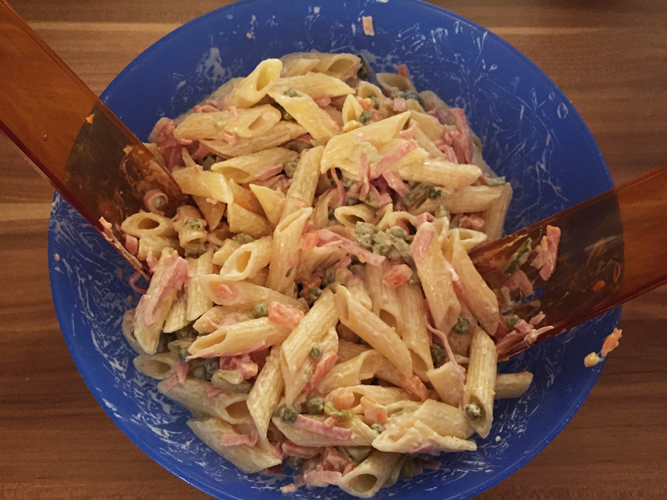 gluten- und laktosefreier Nudelsalat