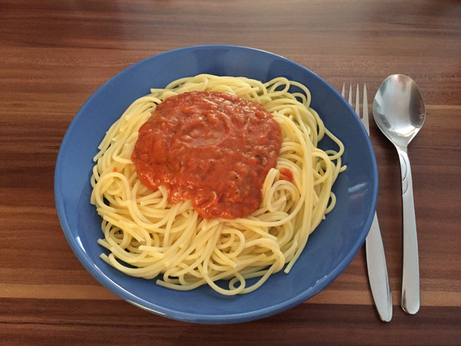 Glutenfreie Spagetthi - Senza Glutine von Barilla mit Barilla Bolognese Soße